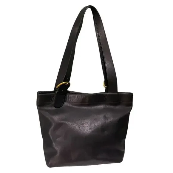 COACH Vintage Waverly  Black Leather Hobo Shoulder Bag Made in United States - Picture 2 of 15